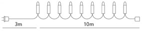 Sir luminos 100 leduri, 10 metri, 7 programe, 3.6W, lumina rece, Kobi