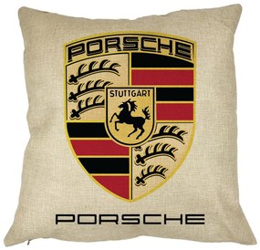 Perna Decorativa Patrata Porsche, 40x40 cm, Husa Detasabila, Burduf