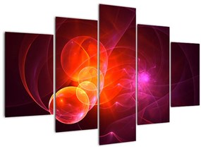 Tabloul modern cu abstracțiune roz (150x105 cm)