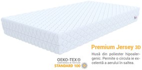 Saltea de cocos Sandra 90x200 Husă: Premium Jersey 3D