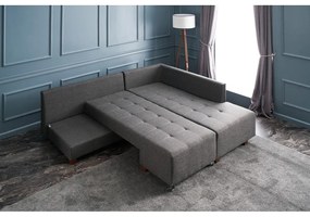 Colțar gri închis extensibil (colț pe partea dreaptă) Manama – Balcab Home