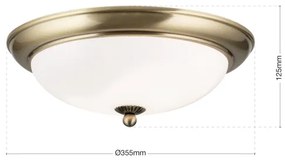 Orion - Plafonieră EMPIRA 2xE27/40W/230V Ø 35,5 cm bronz