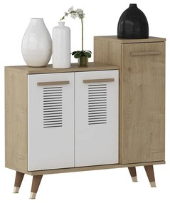 Comodă pentru pantofi Asimo - Sapphire Oak, White