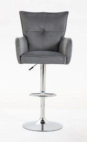 HR250W Scaun Catifea Grafit Bază Cromata