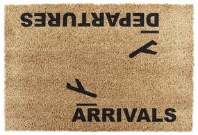 Covoraș de intrare din fibre de nucă de cocos 40x60 cm Arrivals and Departures – Artsy Doormats