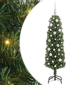 vidaXL Brad de Crăciun artificial Verde 150 cm PVC și oțel și plastic