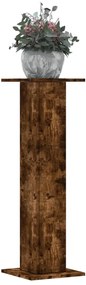 vidaXL Suporturi de plante 2 buc. stejar fumuriu 30x30x95 cm lemn