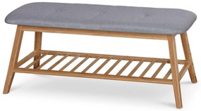 Bancuta ST15 cu spatiu pentru pantofi gri/natur L100 cm