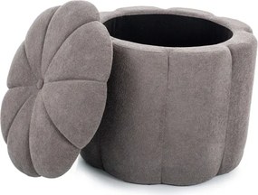 Taburet gri TUP cu spatiu de depozitare 45x45 cm