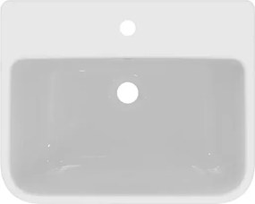 Lavoar semiincastrat Ideal Standard i.life B alb lucios 55 cm cu orificiu baterie si preaplin