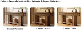 MAM30 - Masa Consola, 140 cm, masuta hol cu Front Riflat, living, dining, dormitor - Maro