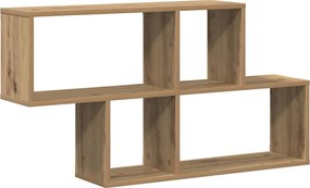 vidaXL Raft de perete cu raft Pe perete Maro Lemn compozit