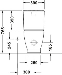 Duravit 20600900002 - vas WC compact D‑CODE, ceramică, alb lucios