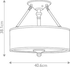 Hinkley HK-SUSSEX-SF - lustră aplicată SUSSEX 3xE27/60W/230V, crom mat