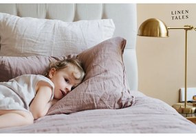 Cearceaf roz/maro din in 180x260 cm Ashes of Roses – Linen Tales