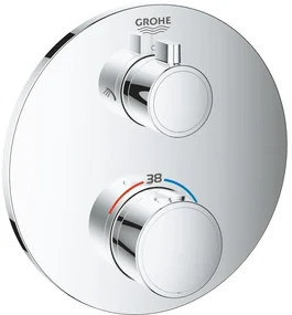 Grohe Grohtherm Baterie cada dus cu termostat si 2 iesiri, rotunda, crom