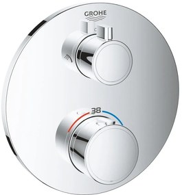Grohe Grohtherm Baterie cada dus cu termostat si 2 iesiri, rotunda, crom
