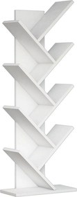 Biblioteca HITIT, alb, PAL melaminat, 46x22x129 cm