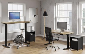 Masă PC electrică Natura 140 (Stejar + Negru). Promo -7%. 1124885