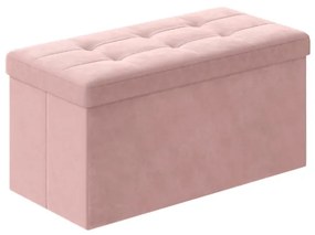 Taburet cu spatiu depozitare OTTOMAN 76x38 cm, roz