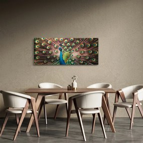 Tablou - Păun (120x50 cm)