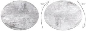Covor MEFE modern  Cerc 8731 Vintage - structural două niveluri de lână gri