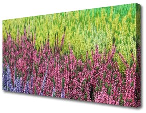 Tablou pe panza canvas Flori Floral Violet Roșu Verde