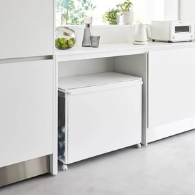 Coș de gunoi alb de reciclat din metal Tower – YAMAZAKI