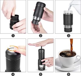 Aparatul de cafea de voiaj Staresso PRO | SP-200 (negru)