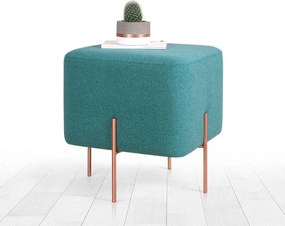 Taburet COPPER 57, stofa clasica verde, 40x40x42 cm