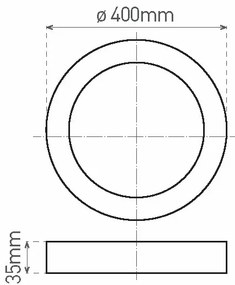 Plafonieră LED FENIX LED/32W/230V 3800K d. 40 cm alb zăpadă