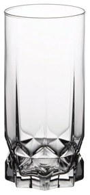 Set 6 pahare apa/suc, transparent/fumuriu, 325ml, Diamond