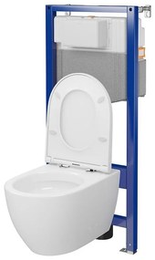 Set vas wc suspendat Zen Pro StreamOn cu capac soft close si rezervor incastrat C19 Aqua 50 pneumatic