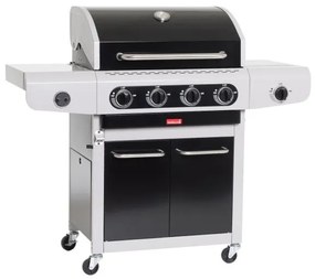 Barbecook BC-GAS-2024 Siesta 412 Black Edition grătar pe gaz cu depozitare, arzător lateral, 132x56x120cm