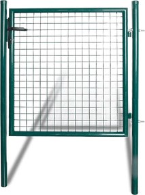 vidaXL Poartă de gard cu o singură ușă 100x100 cm, oțel vopsit în câmp electrostatic