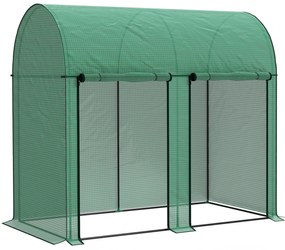 Outsunny Seră de grădină 2 m² dim. 2L x 1l x 1,78H m 2 Uși cu fermoar rulabile Oțel PE Densitate înaltă 140 g/m² Anti-UV alb | Aosom Romania