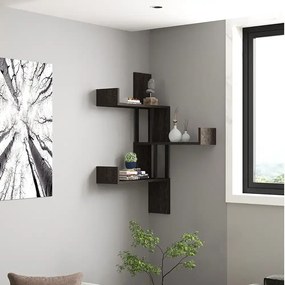 Raft de perete Aliza colti culoare antracit 105 cm