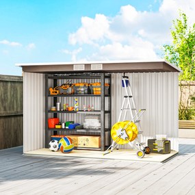 Outsunny Casuta pentru unelte de gradina, 277x130x173cm, verde | Aosom Romania