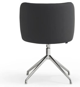 Scaun de sufragerie negru tapițat Mogi – Teulat