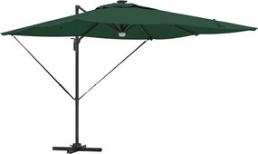 vidaXL Parasol Roma Verde 286 x 284 x 270 cm Aluminiu și poliester