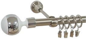 Galerie simpla KULA ALB /19 - inox (Alege marime: 240 cm)