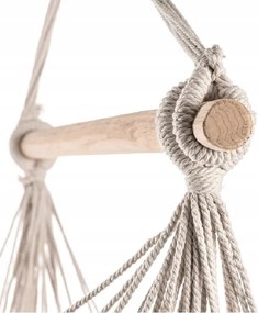 Scaun suspendat PALAK bej cu suport negru