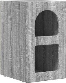 vidaXL Noptieră Gri Sonoma 29,5 x 33,5 x 50 cm Lemn compozit