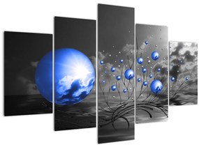 Tabloul bilelor albastru închis (150x105 cm)