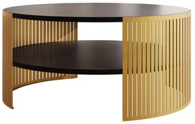 Măsuță de cafea Zentono Gold (auriu + Negru molet) . 1103774