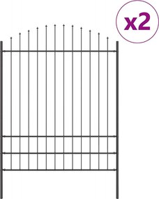 vidaXL Gard de Grădină 2 pcs Gri 170 x 225 cm