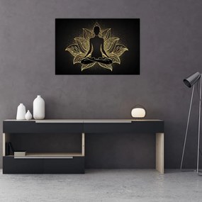 Tablou - Silueta într-o floare de lotus (90x60 cm)