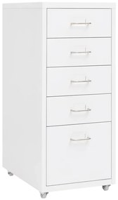 vidaXL Fișet mobil, alb, 28x41x69 cm, metal