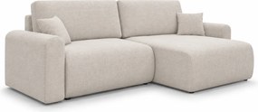 Coltar extensibil reversibil in forma de L NORDEN PAROS 250x140 cm, crem