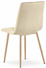 Scaun de masa din catifea, bej deschis, LIBRA